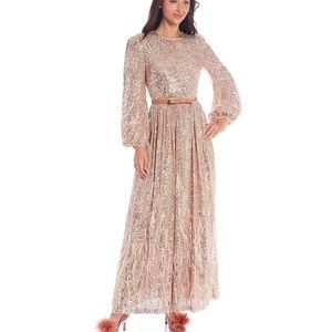 Nicola Bathie x Antonio Melani Sequin and Feather Dress- Size 8